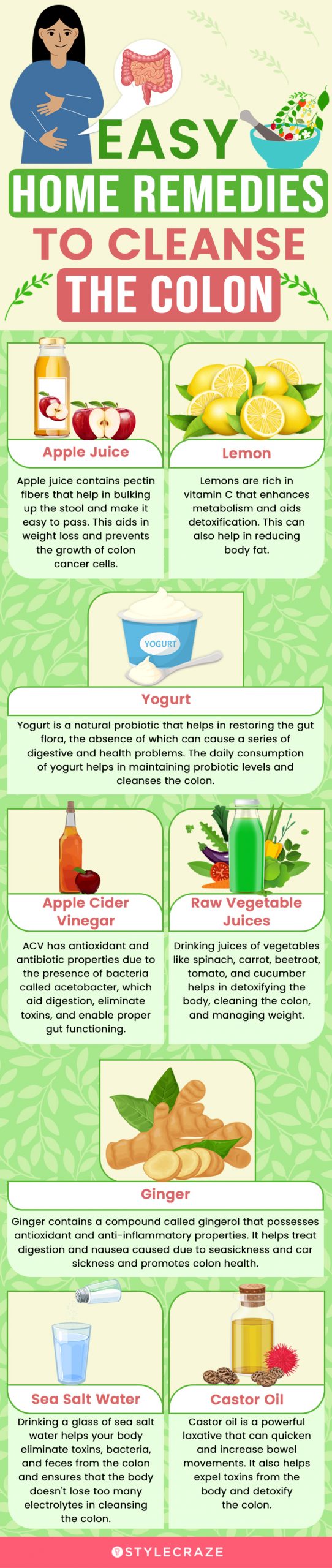 easy home remedies to cleanse colon (infographic)