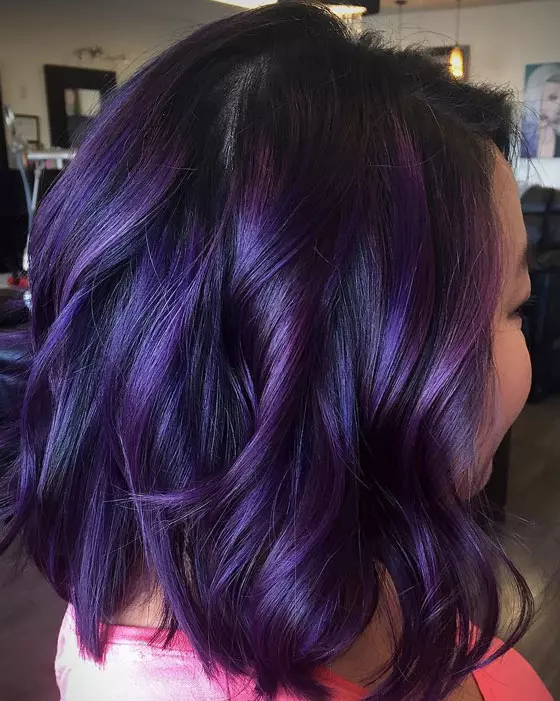 Eggplant plum hair color