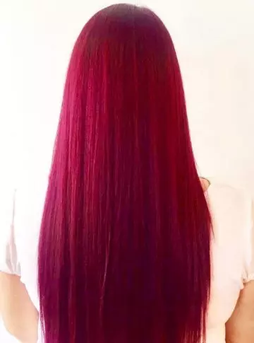 Fuschia plum blend hair color