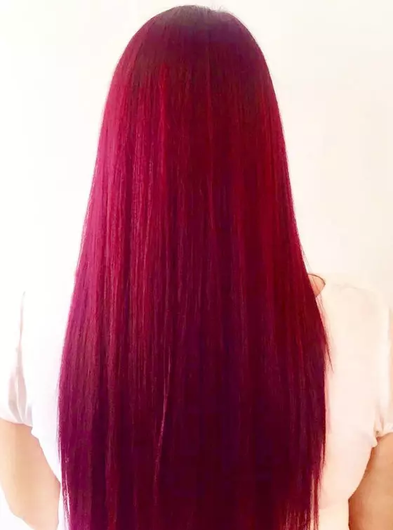 Fuschia plum blend hair color