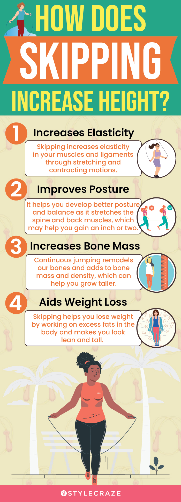 how does skipping increase height (infographic)