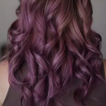 Pastel plum hair color