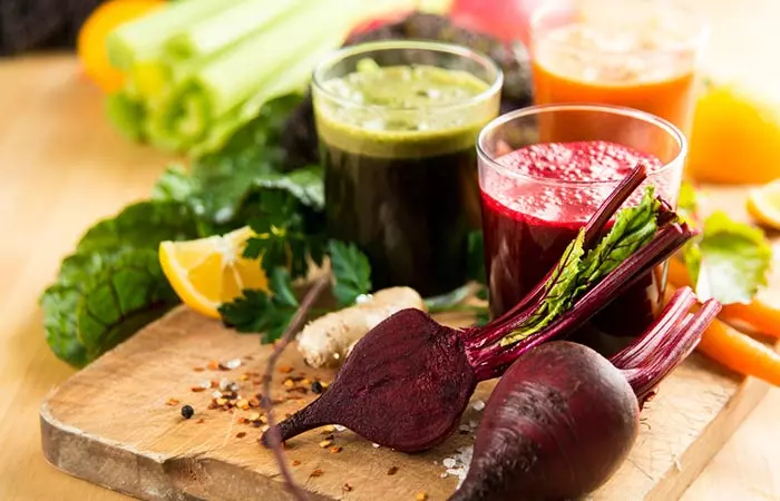Vegetable juices to cleanse the colon