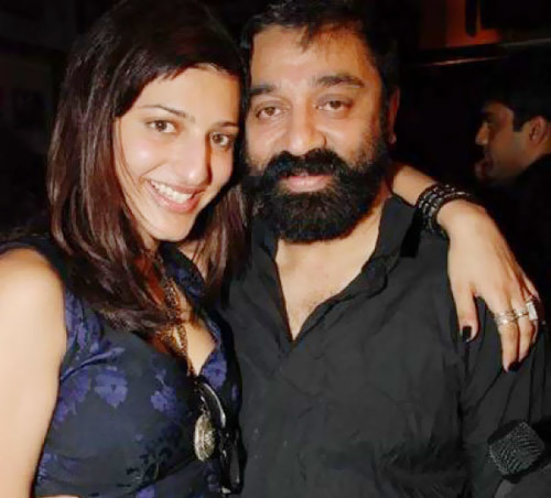 Shruti Hassan without makeup with her father