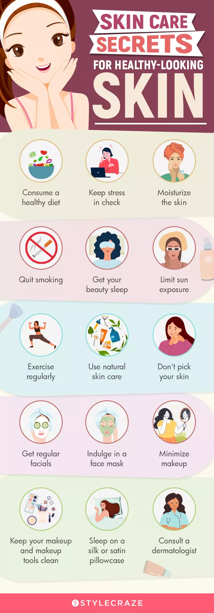skin care secrets for healthy skin (infographic)