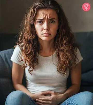 Woman experiencing vaginal maldor