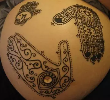 Most loved belly henna design five