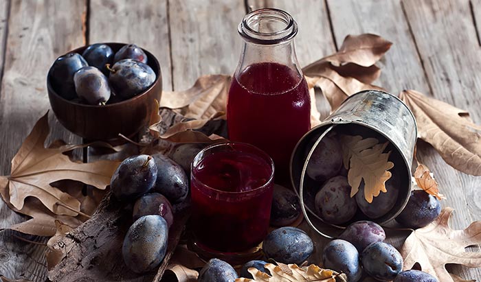 Fiber-rich prune juice for constipation