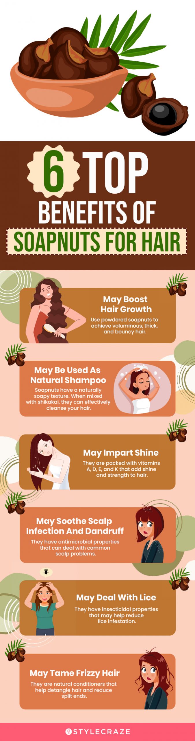 6 top benefits of soapnuts for hair (infographic)