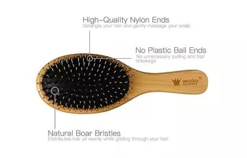 12. Woolsy Boar Bristles Hair Brush