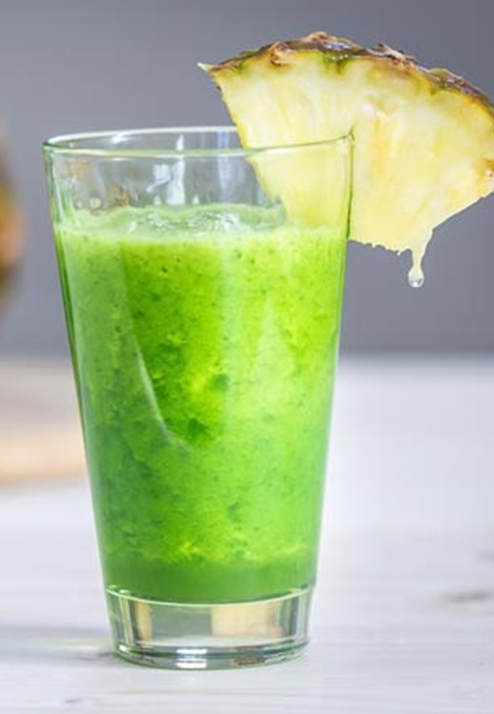 Pineapple juice with veggies for weight loss