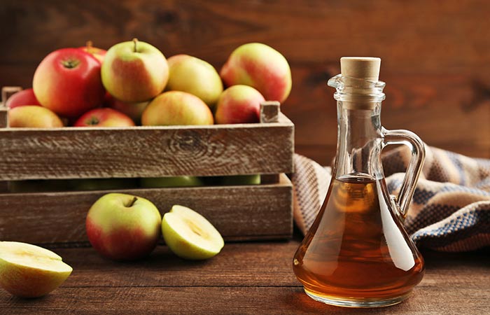 Apple cider vinegar to get rid of rashes under the breast