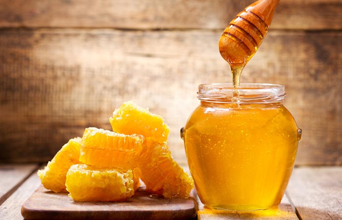 A jar of honey as a way to get clear skin.