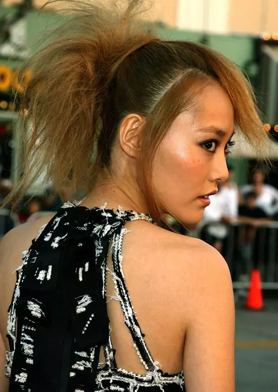 Messy voluminous ponytail for Asian girls