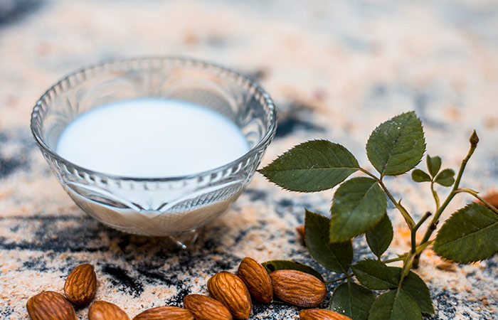 Milk and almond pack for winter skin care
