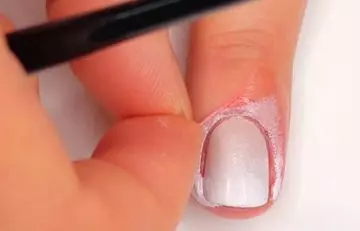 Remove liquid latex tape to get ombre nails