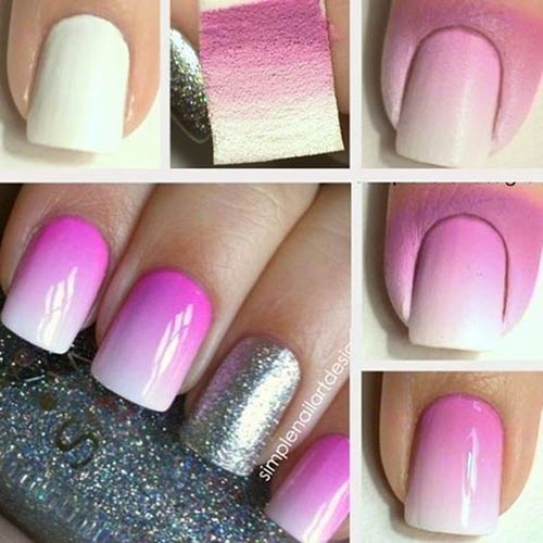 Ombre Light Pink And Blue Nails - This requires little skill—basically just...