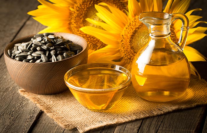 Sunflower seed oil for winter skin care