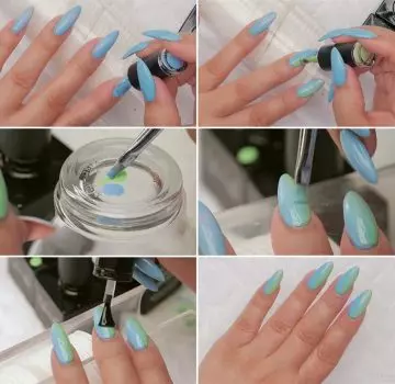 Step-by-step process to do watercolor ombre nails