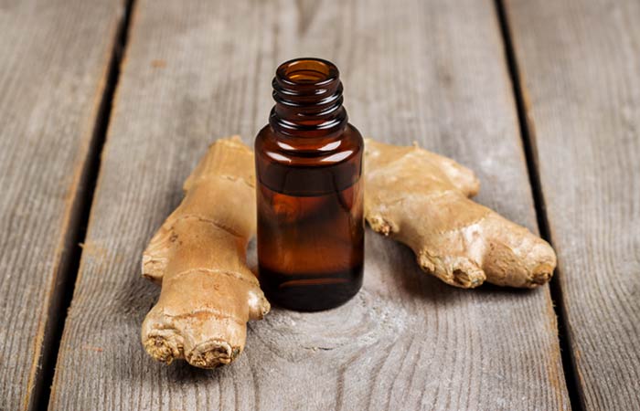 Ginger essential oil as home remedy for swollen feet
