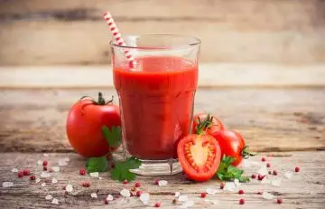 Tomato juice for hot flashes