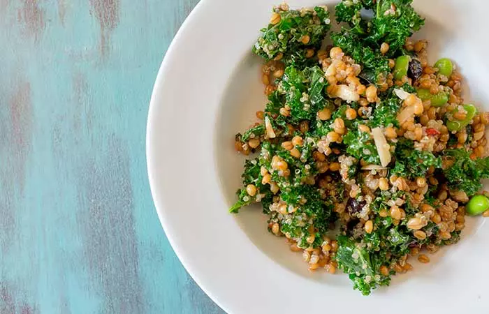 Kale and quinoa vegetarian salad