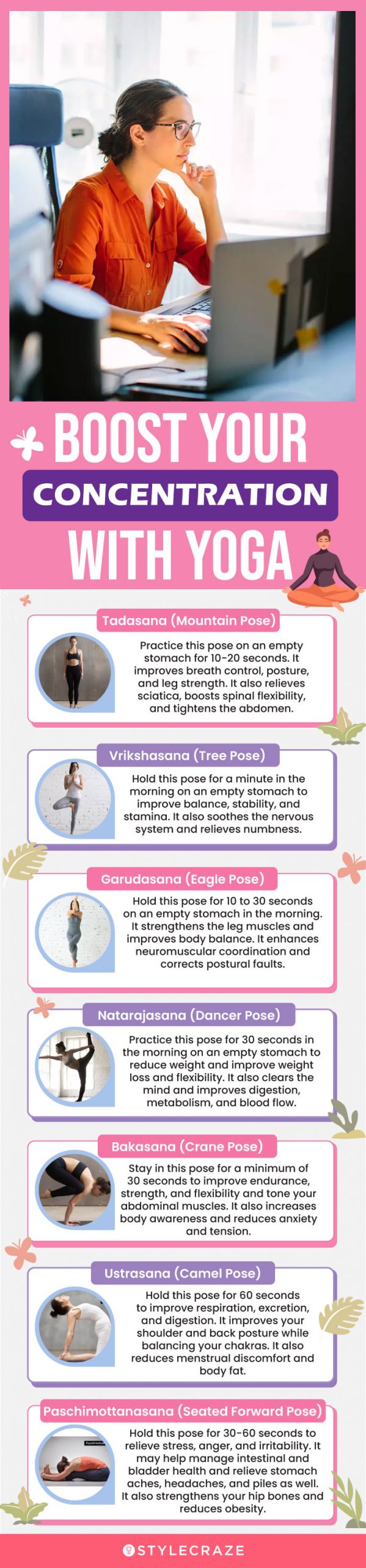 boost your concentration with yoga (infographic)