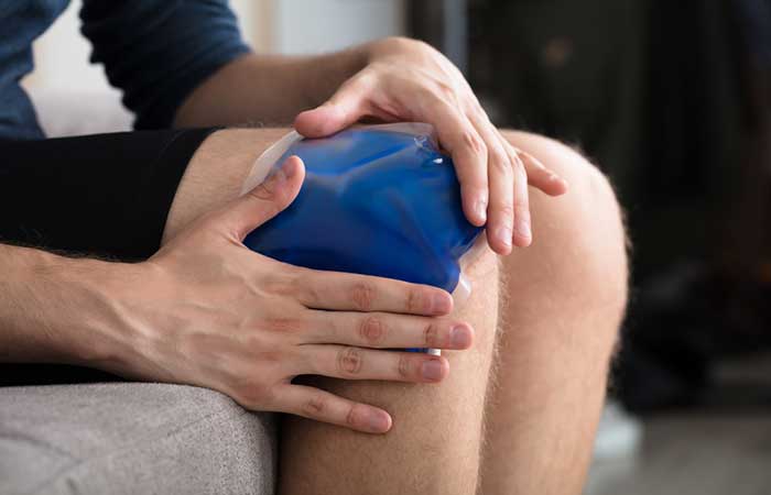 Hot and cold packs for knee joint pain