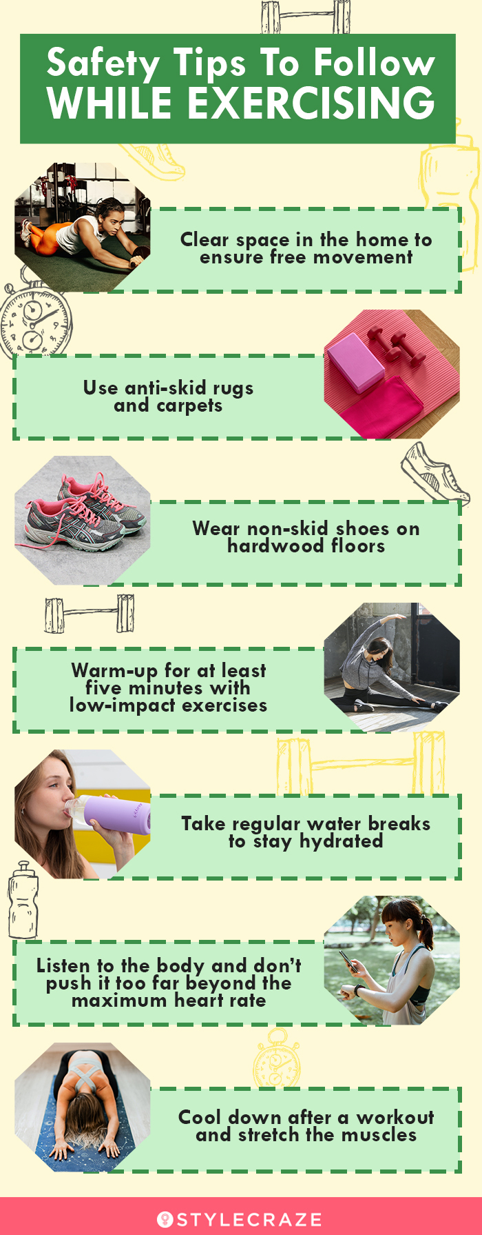 safety tips during exercise (infographic)