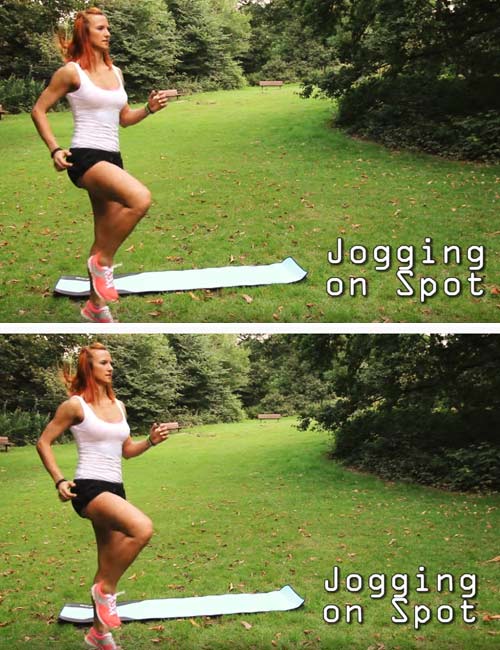 Spot jogs cardio exercise