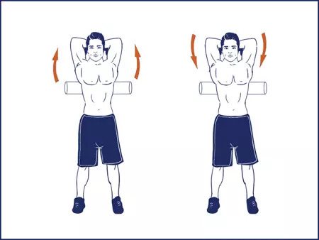 Thoracic extension exercise for upper back pain