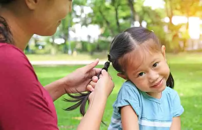 Girl with tight braids may experience hair loss