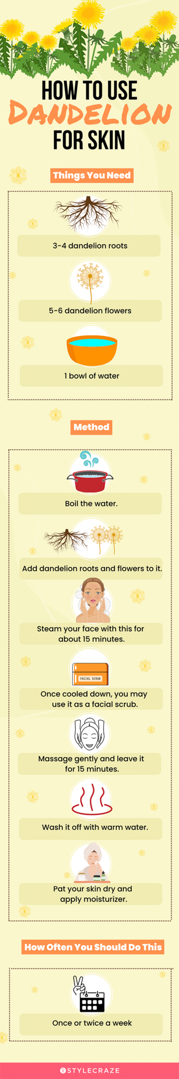 how to use dandelion for skin (infographic)