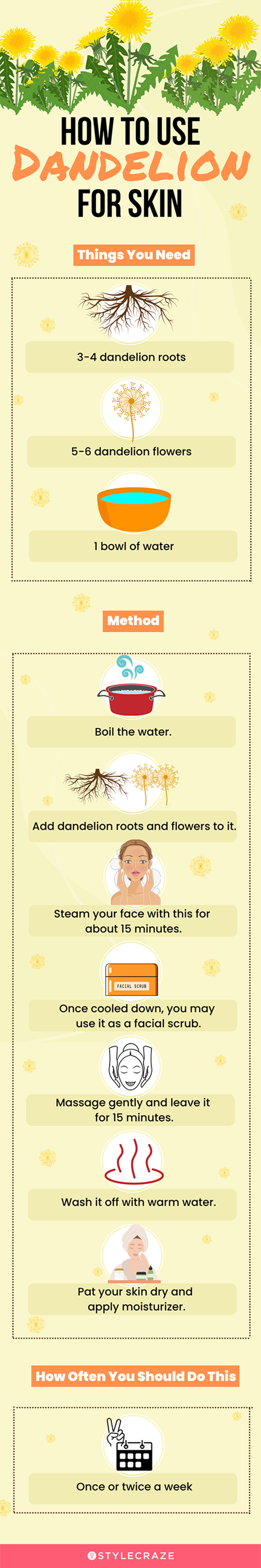 how to use dandelion for skin (infographic)