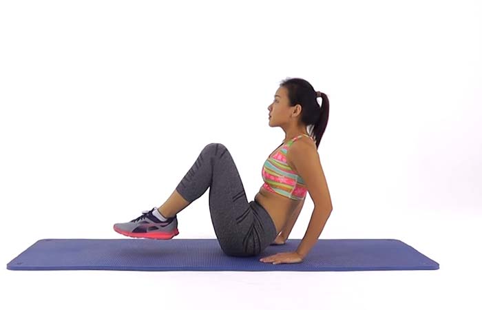 seated knee tucks exercise