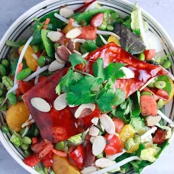 Salmon Chinese salad