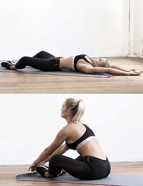 Butterfly sit-up exercise