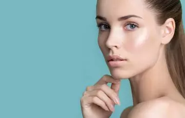 Woman with clear skin