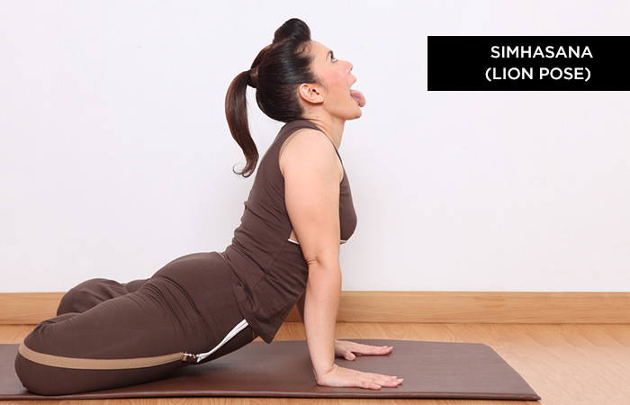 Simhasana yoga pose to cool down