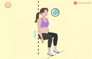 How to do wall sit exercise step 4