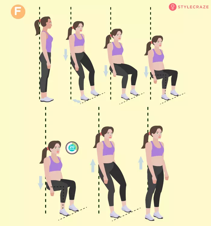 Wall Sit Exercise 10 Variations For Full Body Toning
