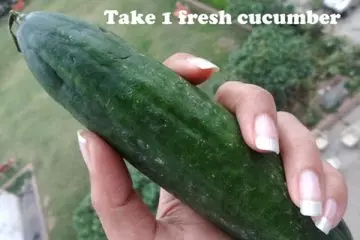 Step 1 of cucumber facial