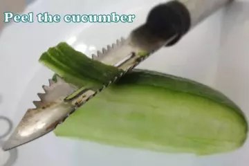 Step 3 of cucumber facial