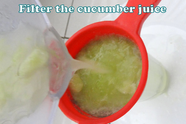 Step 12 of cucumber facial