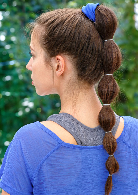 Bubble Ponytail workout hairstyle