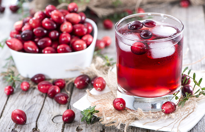 Unsweetened iced cranberry juice