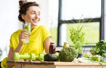 Woman ensures there is enough hydration in her diet plan