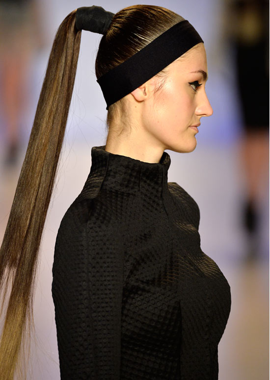 High ponytail workout hairstyle