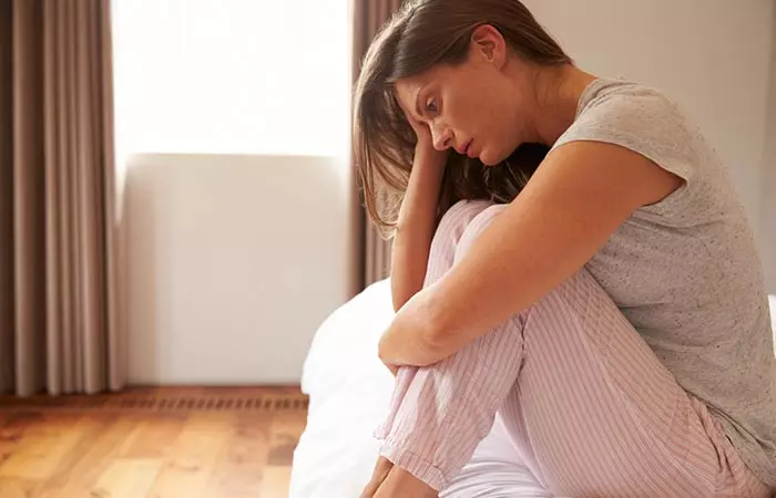 Woman struggling with depression