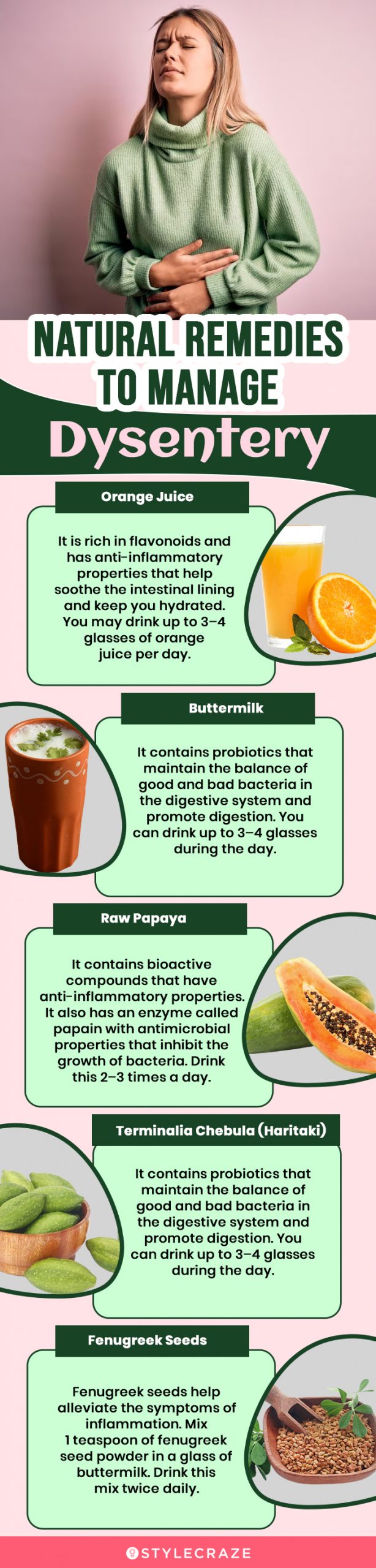 natural remedies to manage dysentery (infographic)